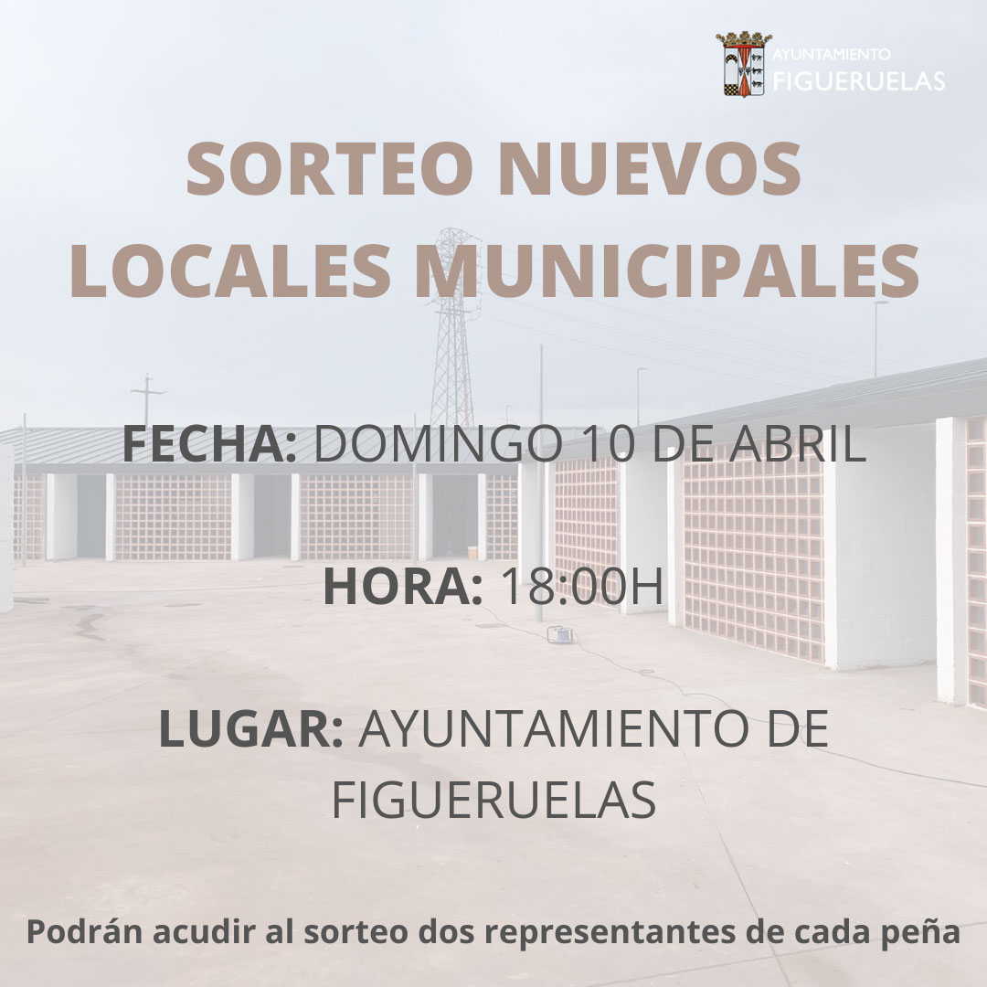 SORTEO NUEVOS LOCALES MUNICIPALES