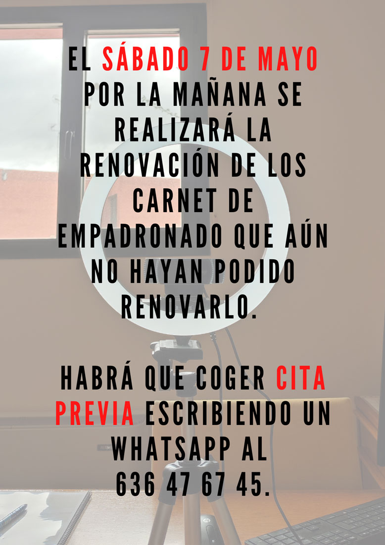 Renovación de los carnet