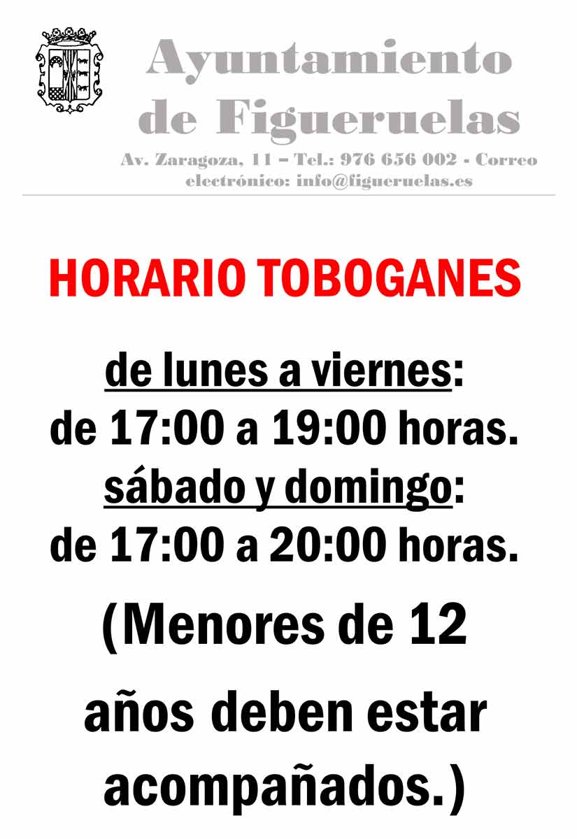 Horarios Toboganes
